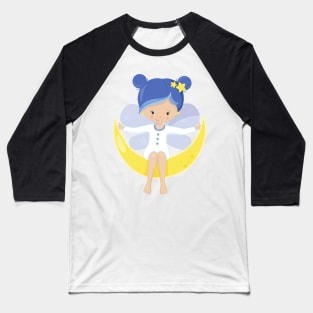 Stardust Fairy, Fairy On The Moon, Cute Fairy Baseball T-Shirt